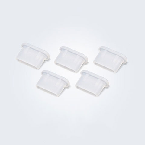 Bouchon Anti-poussiere USB-C Jack Type-C Universel 5PCS H01 pour Apple iPhone 15 Blanc