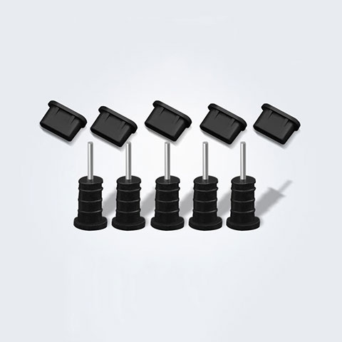 Bouchon Anti-poussiere USB-C Jack Type-C Universel 5PCS pour Apple iPad Air 5 10.9 (2022) Noir