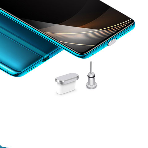 Bouchon Anti-poussiere USB-C Jack Type-C Universel H03 pour Apple iPad Pro 11 (2022) Argent