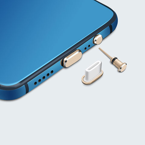 Bouchon Anti-poussiere USB-C Jack Type-C Universel H05 pour Apple iPad Pro 11 (2022) Or