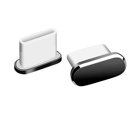 Bouchon Anti-poussiere USB-C Jack Type-C Universel H06 pour Apple iPad Pro 12.9 (2022) Noir