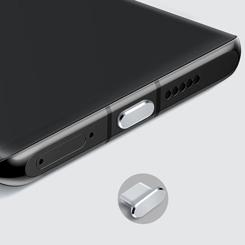 Bouchon Anti-poussiere USB-C Jack Type-C Universel H08 pour Apple iPad Pro 11 (2022) Argent