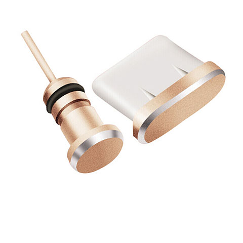 Bouchon Anti-poussiere USB-C Jack Type-C Universel H09 pour Apple iPhone 15 Pro Or Rose