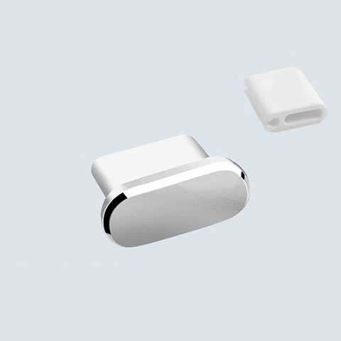 Bouchon Anti-poussiere USB-C Jack Type-C Universel H10 pour Apple iPad Pro 11 (2022) Argent