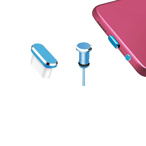 Bouchon Anti-poussiere USB-C Jack Type-C Universel H12 pour Apple iPad Air 5 10.9 (2022) Bleu