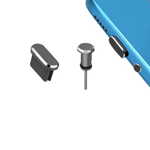 Bouchon Anti-poussiere USB-C Jack Type-C Universel H15 pour Apple iPhone 15 Pro Gris Fonce
