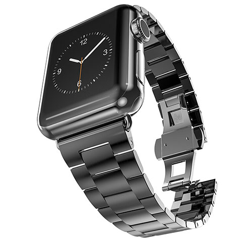 Bracelet Metal Acier Inoxydable pour Apple iWatch 3 42mm Noir