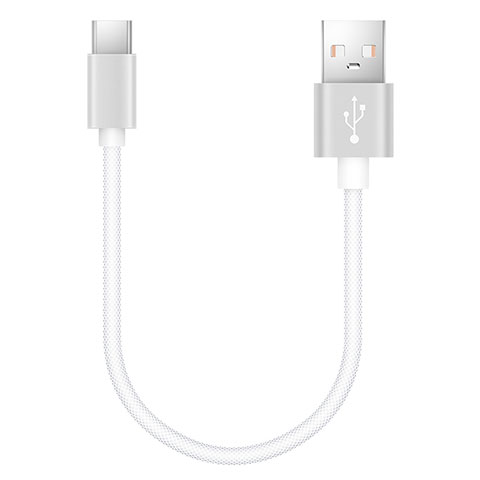 Cable Type-C Android Universel 20cm S02 pour Apple iPad Pro 11 (2022) Blanc