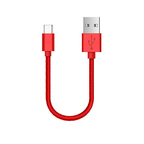 Cable Type-C Android Universel 30cm S05 pour Apple iPad Pro 11 (2022) Rouge