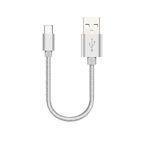 Cable Type-C Android Universel 30cm S05 pour Apple iPhone 15 Plus Blanc