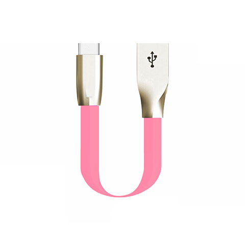 Cable Type-C Android Universel 30cm S06 pour Apple iPad Air 5 10.9 (2022) Rose