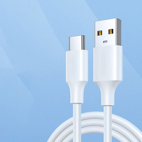 Cable Type-C Android Universel 3A H03 pour Apple iPad Pro 12.9 (2021) Blanc