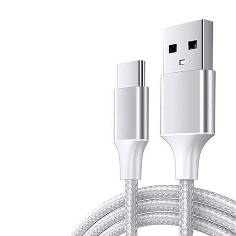 Cable Type-C Android Universel 3A H04 pour Apple iPhone 15 Plus Blanc