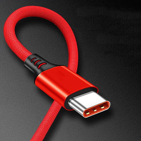 Cable Type-C Android Universel 6A H06 pour Apple iPad Pro 12.9 (2021) Rouge