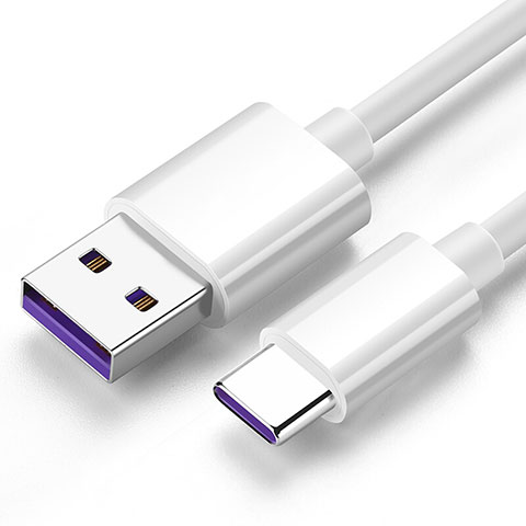 Cable Type-C Android Universel T06 pour Apple iPhone 15 Plus Blanc