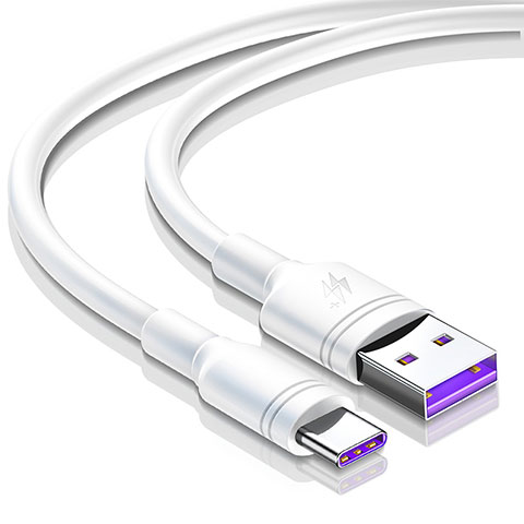 Cable Type-C Android Universel T15 pour Apple iPad Pro 12.9 (2021) Blanc