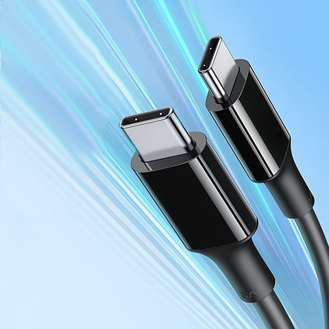 Cable Type-C USB-C vers Type-C USB-C 100W H05 pour Apple iPhone 15 Pro Max Noir