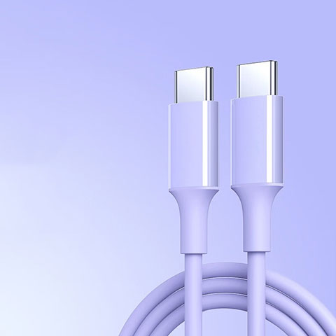 Cable Type-C USB-C vers Type-C USB-C 60W H05 pour Apple iPad Pro 11 (2021) Violet