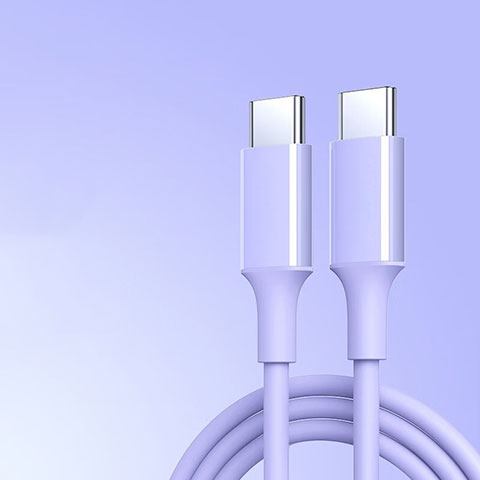 Cable Type-C USB-C vers Type-C USB-C 60W H05 pour Apple iPad Pro 11 (2022) Violet