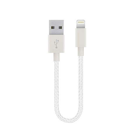 Chargeur Cable Data Synchro Cable 15cm S01 pour Apple iPad 4 Blanc