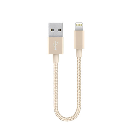 Chargeur Cable Data Synchro Cable 15cm S01 pour Apple iPad Air 10.9 (2020) Or