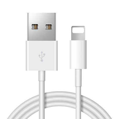 Chargeur Cable Data Synchro Cable D12 pour Apple iPhone 14 Plus Blanc