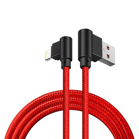 Chargeur Cable Data Synchro Cable D15 pour Apple iPhone 12 Pro Max Rouge
