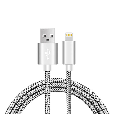 Chargeur Cable Data Synchro Cable L07 pour Apple iPhone 8 Plus Argent