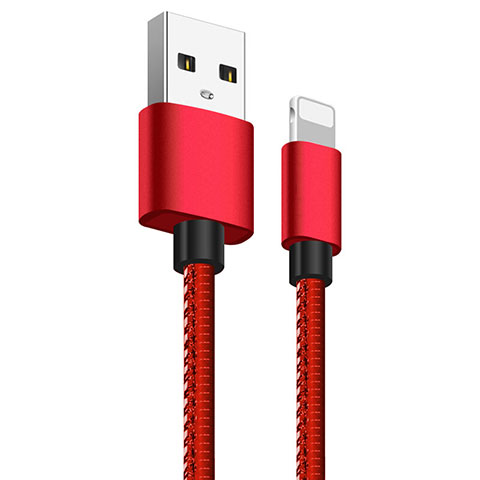 Chargeur Cable Data Synchro Cable L11 pour Apple iPhone 14 Plus Rouge