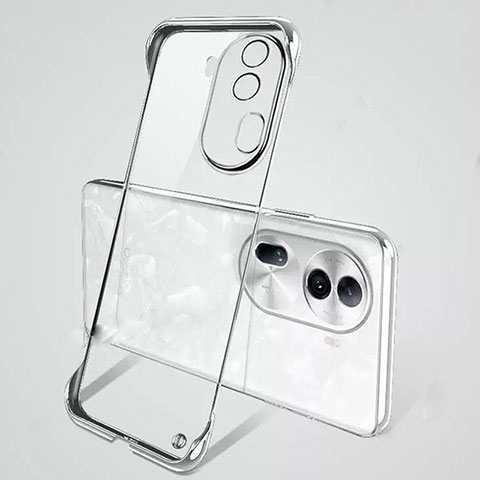 Coque Antichocs Rigide Sans Cadre Transparente Crystal Etui Housse H01 pour Oppo Reno11 Pro 5G Argent