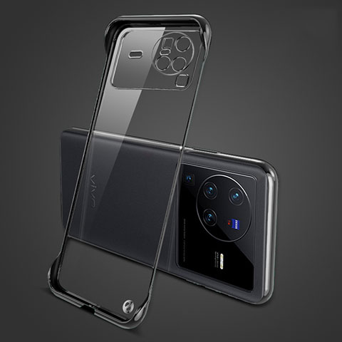 Coque Antichocs Rigide Sans Cadre Transparente Crystal Etui Housse H01 pour Vivo X80 Pro 5G Noir