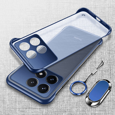 Coque Antichocs Rigide Sans Cadre Transparente Crystal Etui Housse H01 pour Xiaomi Redmi K70 Pro 5G Bleu