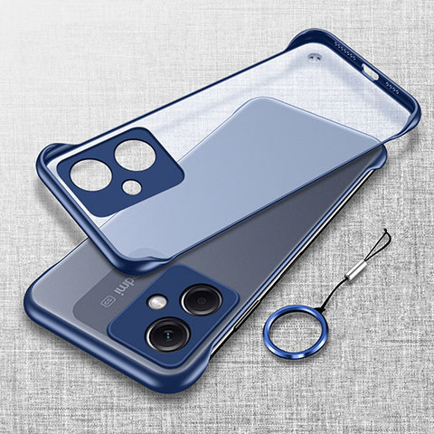 Coque Antichocs Rigide Sans Cadre Transparente Crystal Etui Housse H02 pour Xiaomi Redmi Note 12R Pro 5G Bleu