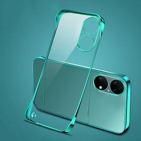 Coque Antichocs Rigide Sans Cadre Transparente Crystal Etui Housse H03 pour Huawei P50 Pro Vert