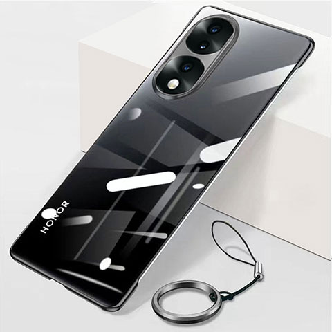 Coque Antichocs Rigide Sans Cadre Transparente Crystal Etui Housse H04 pour Huawei Honor 70 Pro 5G Noir