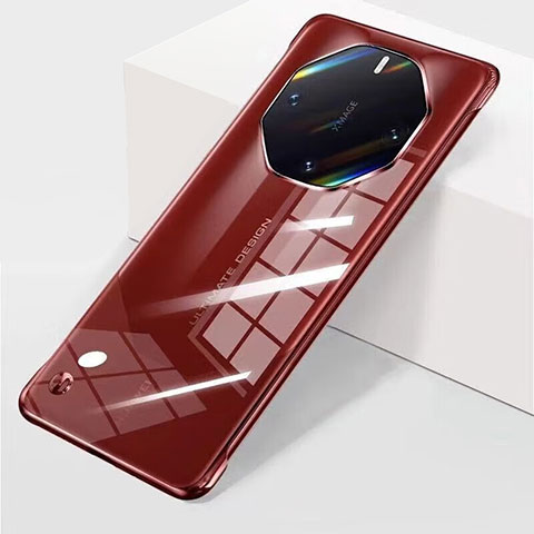 Coque Antichocs Rigide Sans Cadre Transparente Crystal Etui Housse pour Huawei Mate 60 RS Ultimate Rouge