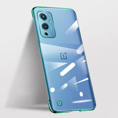 Coque Antichocs Rigide Sans Cadre Transparente Crystal Etui Housse pour OnePlus 9 5G Vert