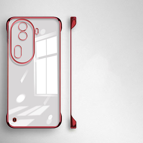 Coque Antichocs Rigide Sans Cadre Transparente Crystal Etui Housse pour Oppo Reno11 Pro 5G Rouge