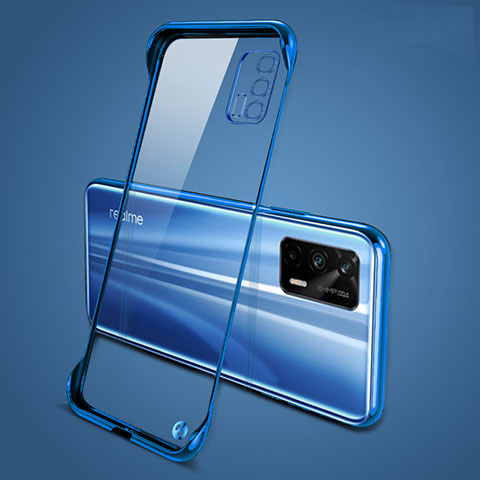 Coque Antichocs Rigide Sans Cadre Transparente Crystal Etui Housse pour Realme GT Neo 2T 5G Bleu