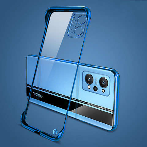 Coque Antichocs Rigide Sans Cadre Transparente Crystal Etui Housse pour Realme GT Neo 3T 5G Bleu