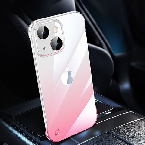 Coque Antichocs Rigide Transparente Crystal Etui Housse Degrade QC2 pour Apple iPhone 13 Rose