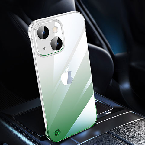 Coque Antichocs Rigide Transparente Crystal Etui Housse Degrade QC2 pour Apple iPhone 13 Vert