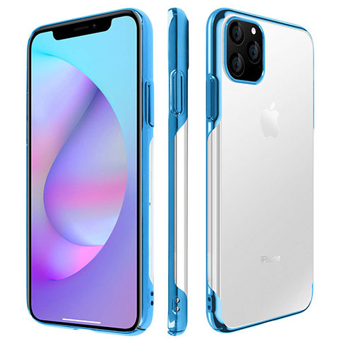 Coque Antichocs Rigide Transparente Crystal Etui Housse H01 pour Apple iPhone 11 Pro Max Bleu