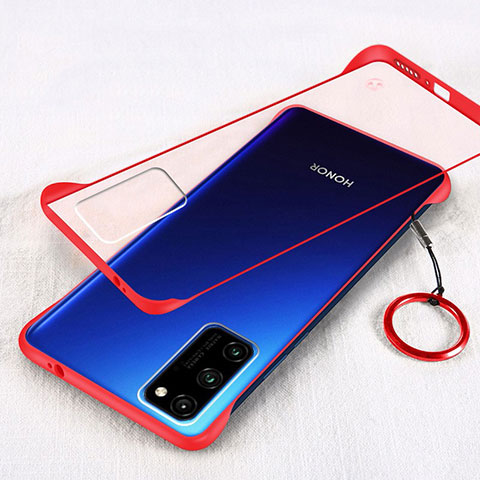 Coque Antichocs Rigide Transparente Crystal Etui Housse H01 pour Huawei Honor 30 Lite 5G Rouge