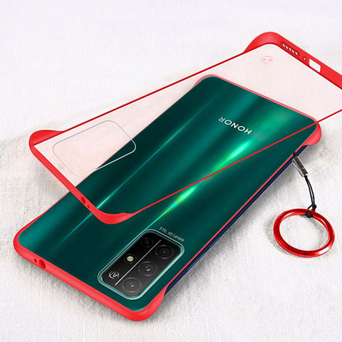 Coque Antichocs Rigide Transparente Crystal Etui Housse H01 pour Huawei Honor 30S Rouge