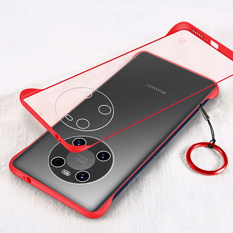 Coque Antichocs Rigide Transparente Crystal Etui Housse H01 pour Huawei Mate 40 Pro Rouge