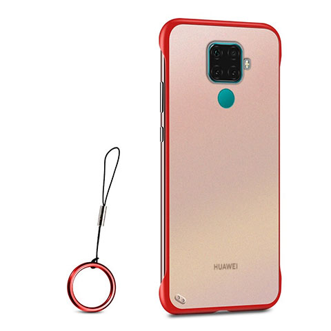 Coque Antichocs Rigide Transparente Crystal Etui Housse H01 pour Huawei Nova 5i Pro Rouge