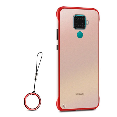 Coque Antichocs Rigide Transparente Crystal Etui Housse H01 pour Huawei Nova 5z Rouge