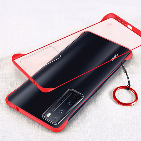 Coque Antichocs Rigide Transparente Crystal Etui Housse H01 pour Huawei Nova 7 Pro 5G Rouge