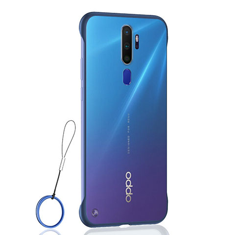 Coque Antichocs Rigide Transparente Crystal Etui Housse H01 pour Oppo A5 (2020) Bleu